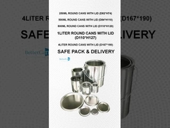 1 리터 둥근 캔 화학 페인트 빈 캔 쿼트 캔