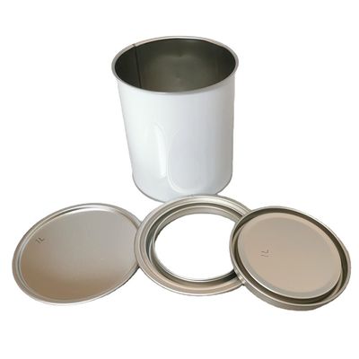 주문 차 페인트 통은 Lid와 4 리터 라운드 금속 페인트 통을 캔으로 만듭니다 online manufacture