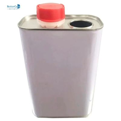 주문 1L 평평한 밀봉은 금속 주석 용기 L105*W60*H180을 스크루 Lid와 일치시킵니다 online manufacture