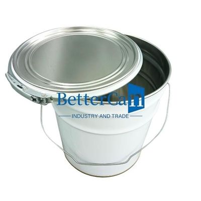 주문 록링과 하얀 5L 페인트 통 5 갤런 금속 주석 들통 online manufacture