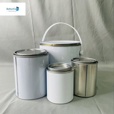 주문 4리터 둥근 틴 버킷 목재 코팅 패키지 1 갤런 OEM 빈 페인트 캔 online manufacture