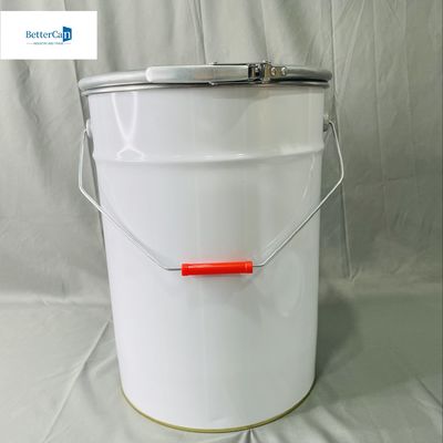 주문 5 갤런 틴 버킷 록 링 흰색 코팅 인쇄 CMYK 20 리터 OEM 패키지 online manufacture