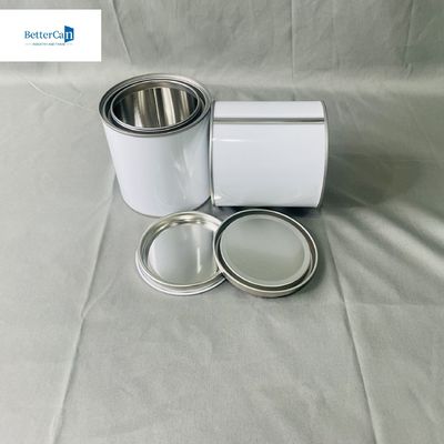 주문 흰색 코팅 접착제 접착 페인트 틴 캔 둥근 컨테이너 화학 저항 online manufacture