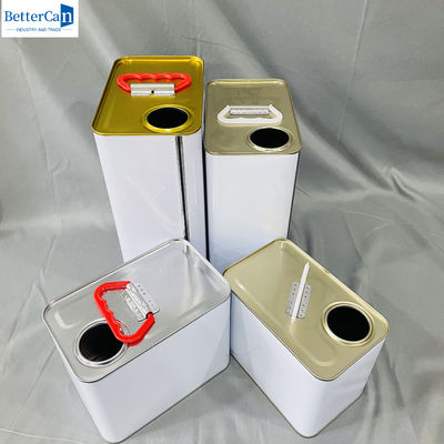 주문 3.75 리터 백색 페인트 코팅 틴 캔 1 갤런 광장 빈 틴 online manufacture
