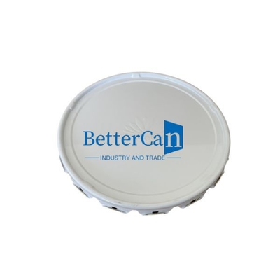 주문 White Flower Lug Lid With Cluring 0.35mm OEM Lid For Tin Pail 0.38mm Thickness online manufacture