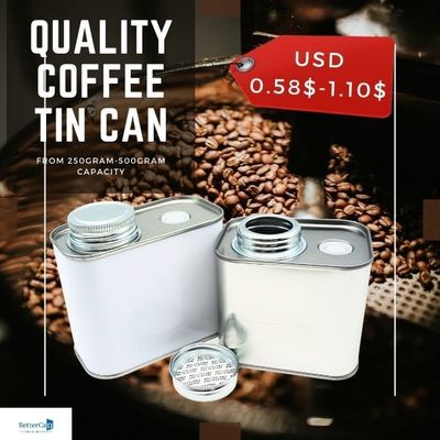 9Oz 금속 커피 콩 주석 방청성의 케케묵은 차 틴 캔