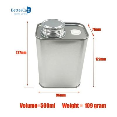 200g 금속 차 양철통은 밸브로 8 항공 회사 코드 주석 함유기 116x60x100mm을 비웁니다