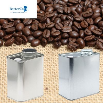 200g 금속 차 양철통은 밸브로 8 항공 회사 코드 주석 함유기 116x60x100mm을 비웁니다