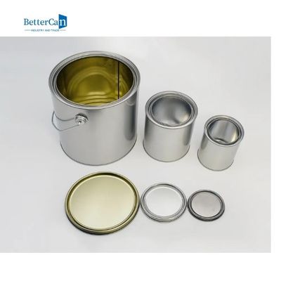 1/2 파인트 사이즈 비어 있는 금속 페인트는 나머지 페인트를 위해 Lid, 페인트 저장 용기로 하 할 수 있습니다