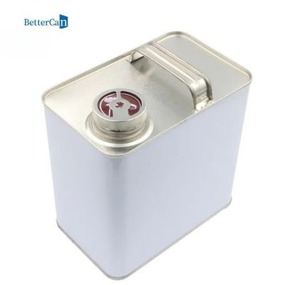 ISO9001 자동차 도료는 홈통 덮개가 용기를 패키징하면서 4L 2L 직사각형 금속용기에 주석을 입힙니다