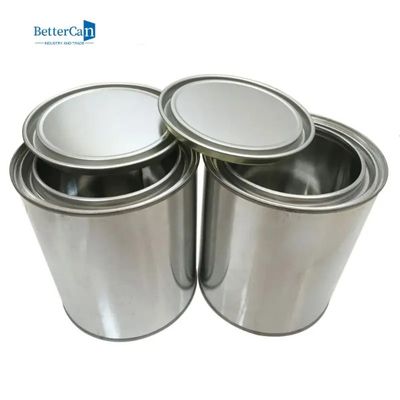 1 쿼트 안을 대지 않은 페인트 통 들통, 비어 있는 1 갤런 페인트캔을 둥글게 합니다