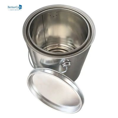 LID, 쿼트 사이즈 주석 페인트 버킷과 2  파인트 비어 있는 금속 페인트캔