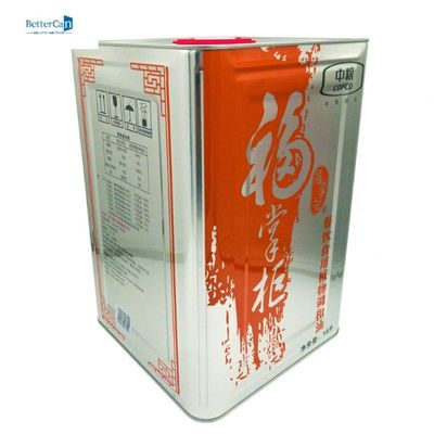 핸들과 비어 있는 금속 식용 기름 주석 15L 올리브 주석 함유기