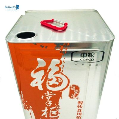 핸들과 비어 있는 금속 식용 기름 주석 15L 올리브 주석 함유기