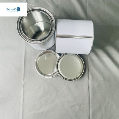 0.28mm 두께 흰색 둥근 페인트 틴 캔 세 번 단단한 커버 1 리터 광장 빈 틴 캔