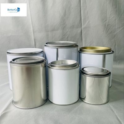 둥근 빈 페인트 캔 2.5 리터 캔 500ML 둥근 페인트 흰색 코팅