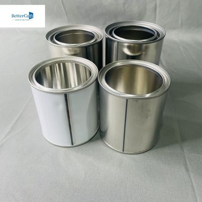 둥근 빈 페인트 캔 2.5 리터 캔 500ML 둥근 페인트 흰색 코팅